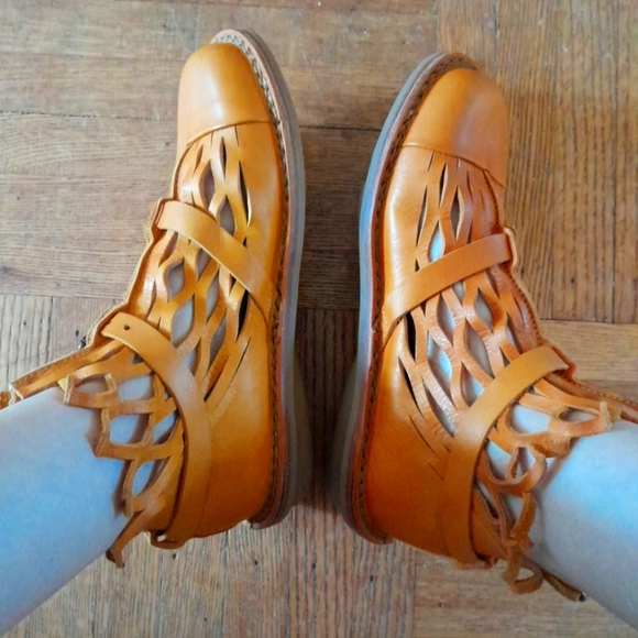 Trippen Women Size EU 37 Orange US 6.5 Leather Shoes. FITS MORE LIKE 8.5 - Picture 8 of 14